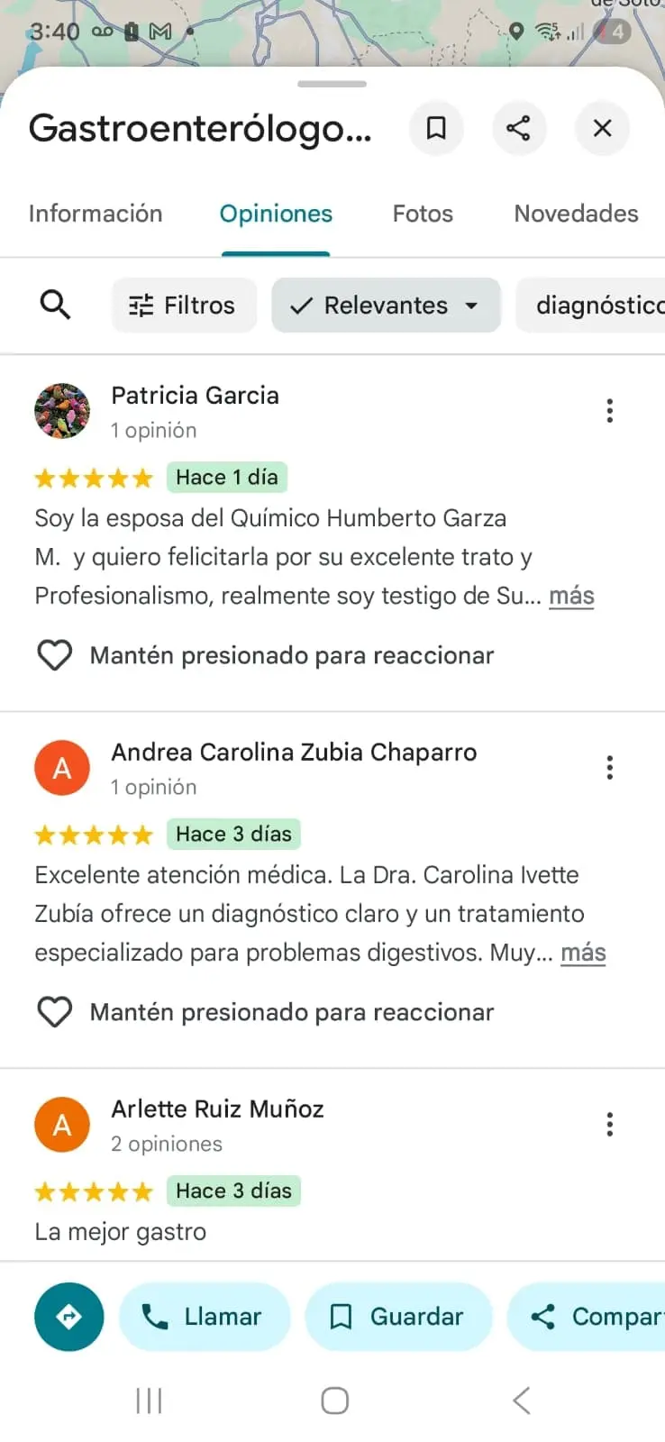 testimonios de pacientes